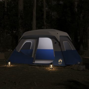 vidaXL Vorzelt Campingzelt mit LED Blau 344x282x212 cm