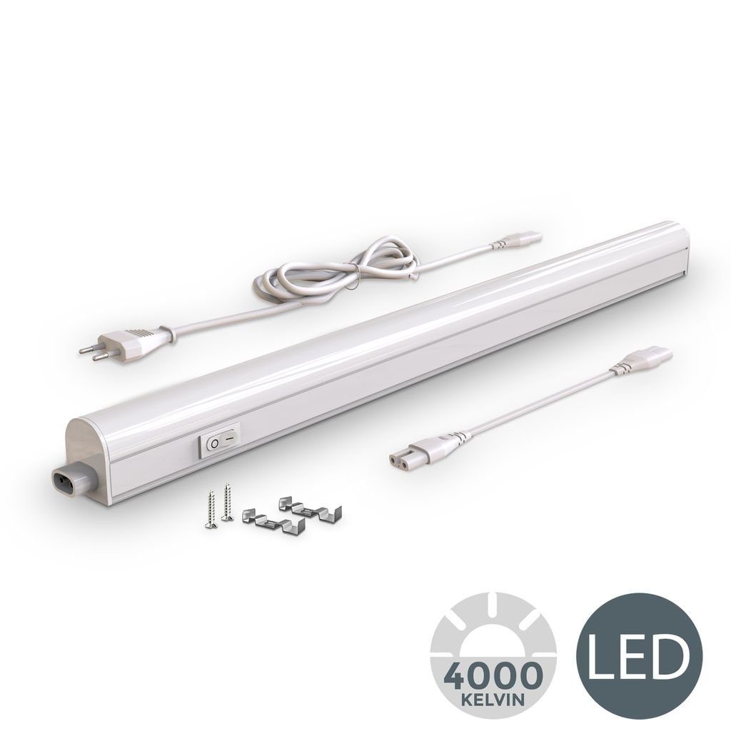 Lichtleiste fest LED LED Unterbauleuchte BKL1226, 700lm 573x22x30mm LED 4.000K B.K.Licht Neutralweiß, Küchenleuchte Küche 8W integriert, Werkstatt -