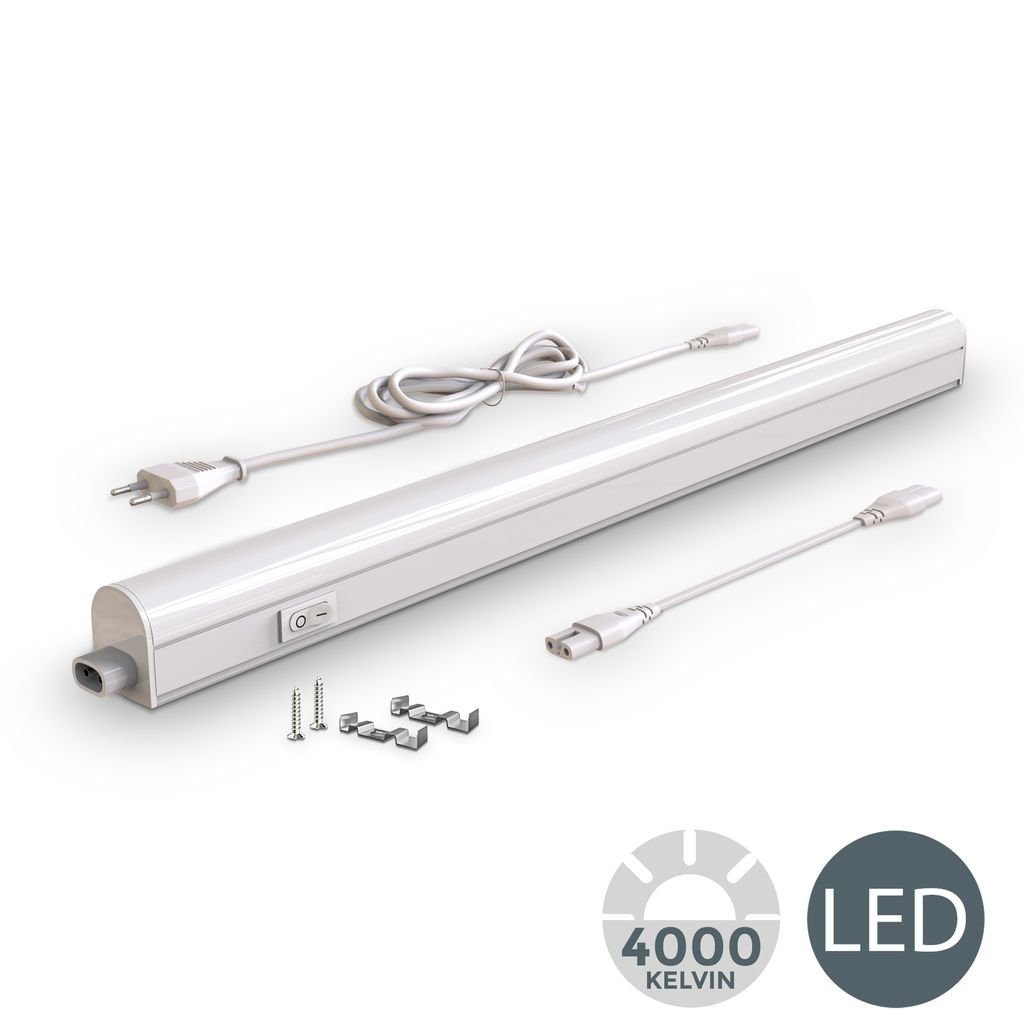 B.K.Licht LED Unterbauleuchte LED Lichtleiste 700lm 4.000K 573x22x30mm 8W - BKL1226, LED fest integriert, Neutralweiß, Küchenleuchte Küche Werkstatt | Unterbauleuchten