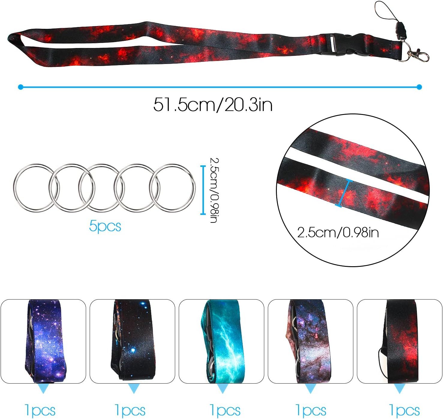 FELIXLEO Schlüsselanhänger 5 Schlüsselband Lanyard Mit Schlüsselring Für Ausweis Handy (1-tlg) – Bild 2 von 5
