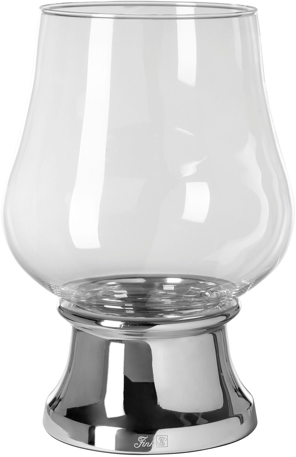 Fink Windlicht PALINA (1 St), Kerzenhalter mit Glas, vernickelt