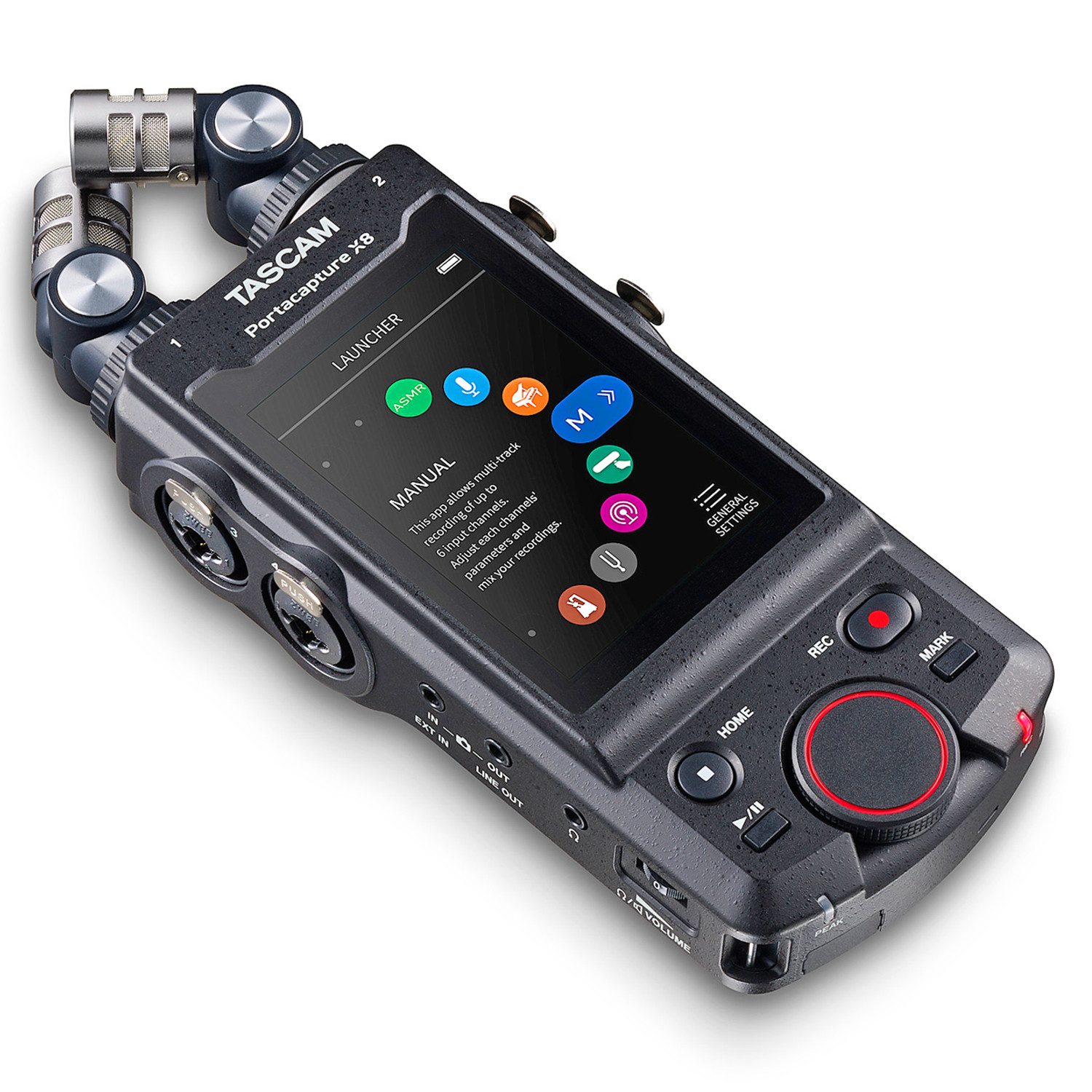 Tascam Tascam Portacapture X8 Audio-Recorder + Bonus In-Ear Kopfhörer Digitales Aufnahmegerät (Hochauflösender PCM-Audiorecorder)