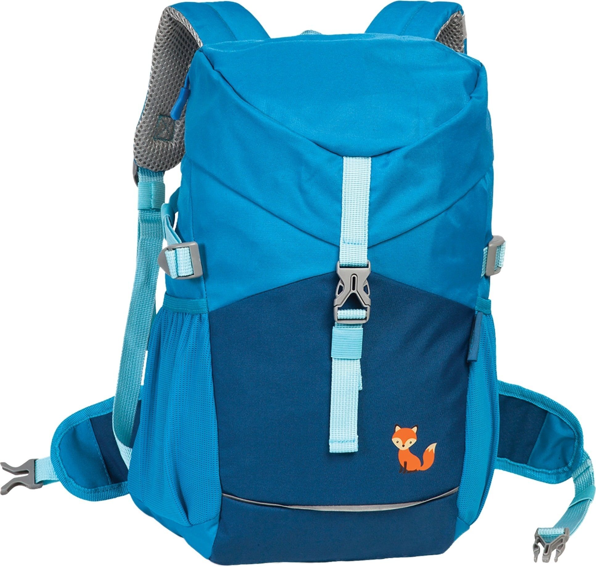 aus (Freizeitrucksack), GoGreen Polyester, fabrizio® blau, Freizeitrucksack Kinderrucksack, türk Kinderrucksack 37x28x18 recycelt in Kinderrucksack Fabrizio