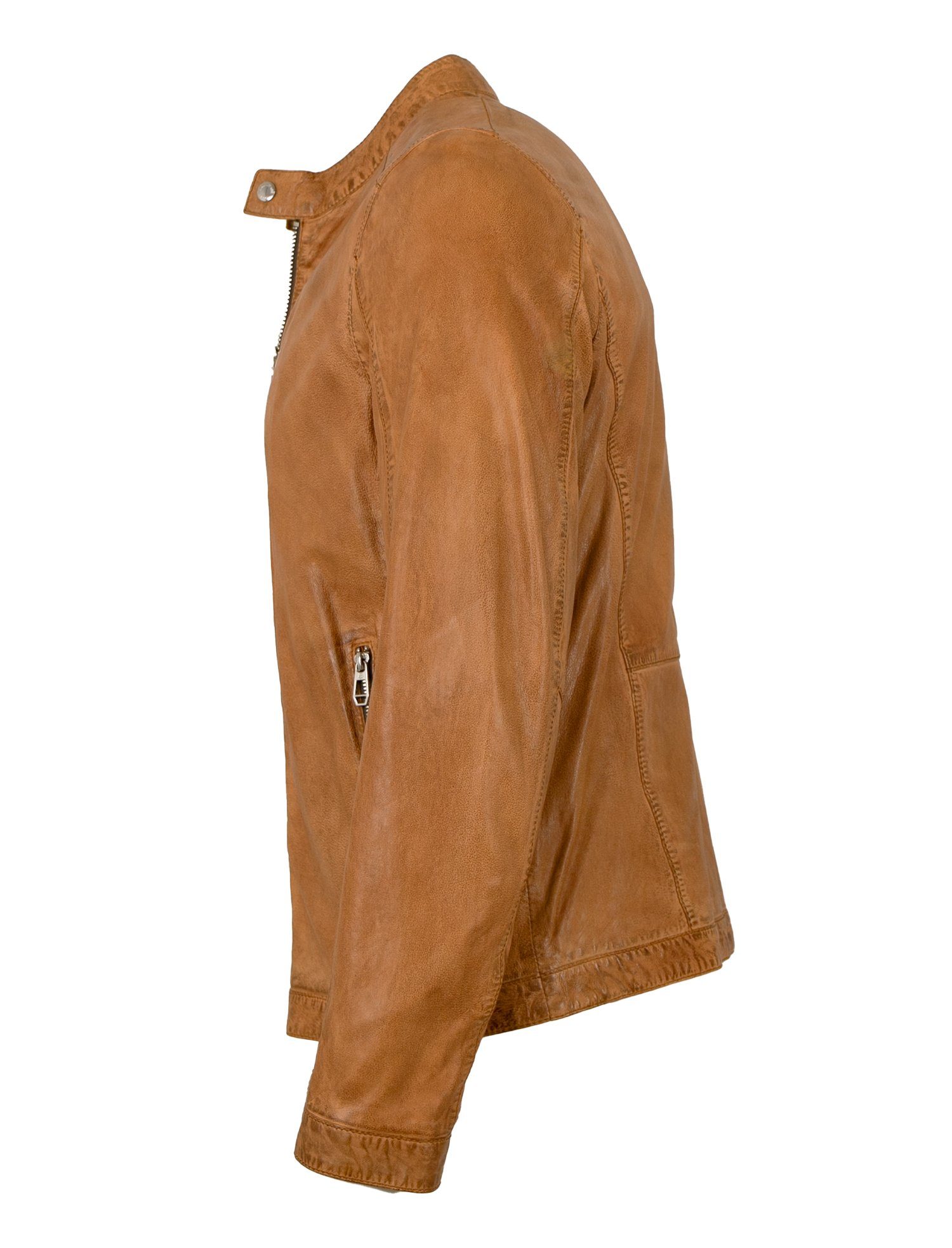 Milestone Lederjacke MSLacona Milestone - Herren Lederjacke Lammnappa camel