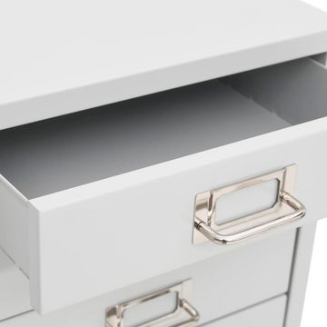 furnicato Aktenschrank Büroschrank Grau 28x35x35 cm Metall
