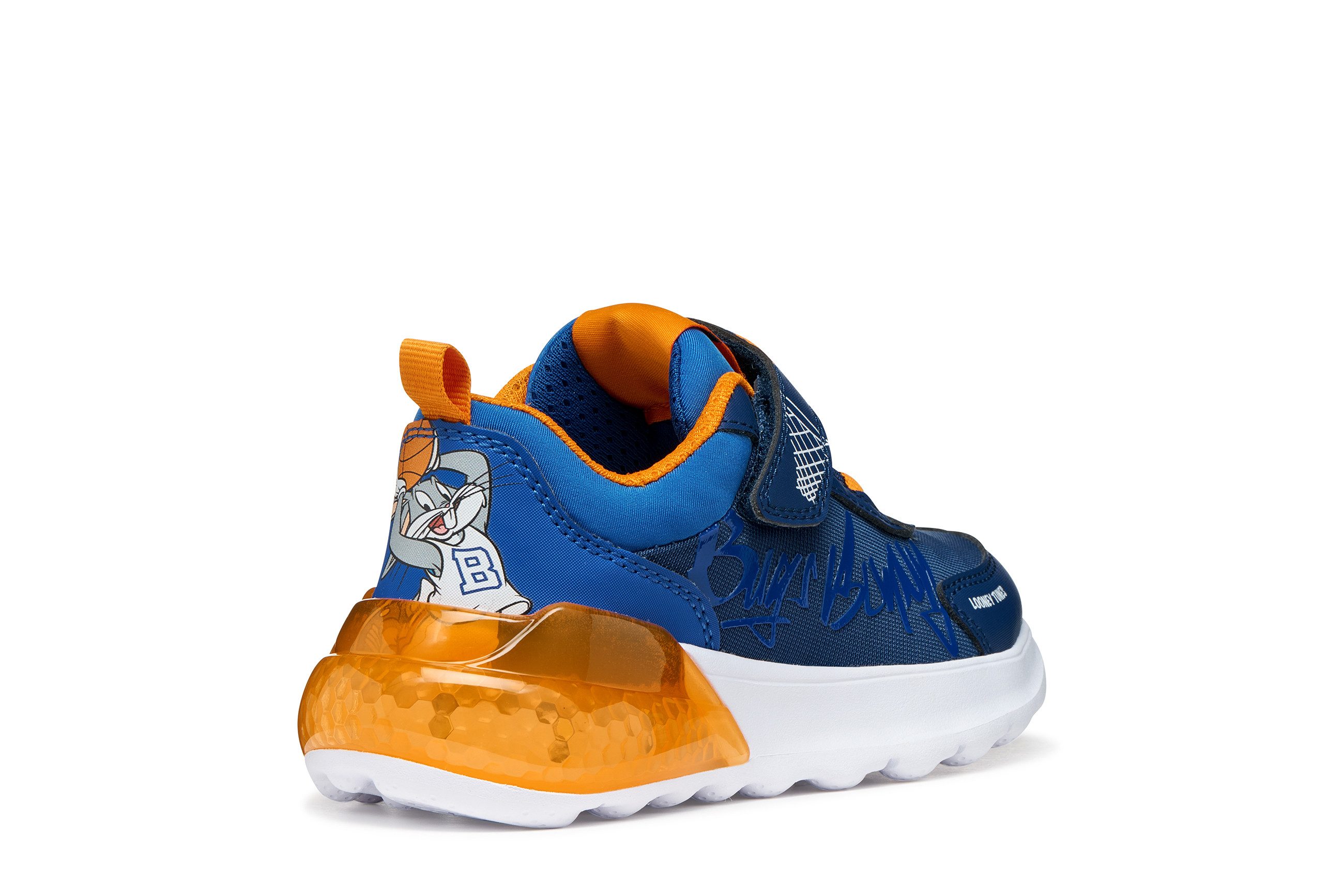 Geox Blinkschuh J ACTIVART ILLUMINUS Sneaker Klettschuh mit Looney Tunes Motiv, Größenschablone zum Download