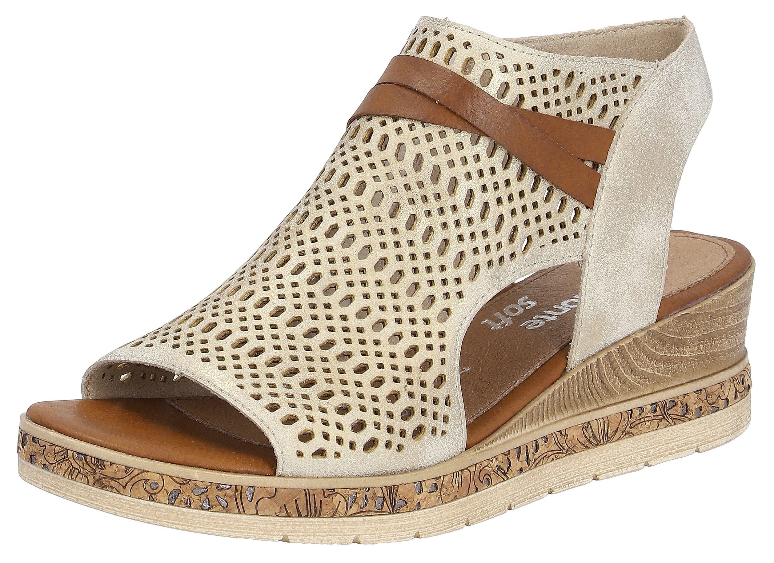 Remonte Sandalette, Sommerschuh, Sandale, Keilabsatz, mit günstig online kaufen