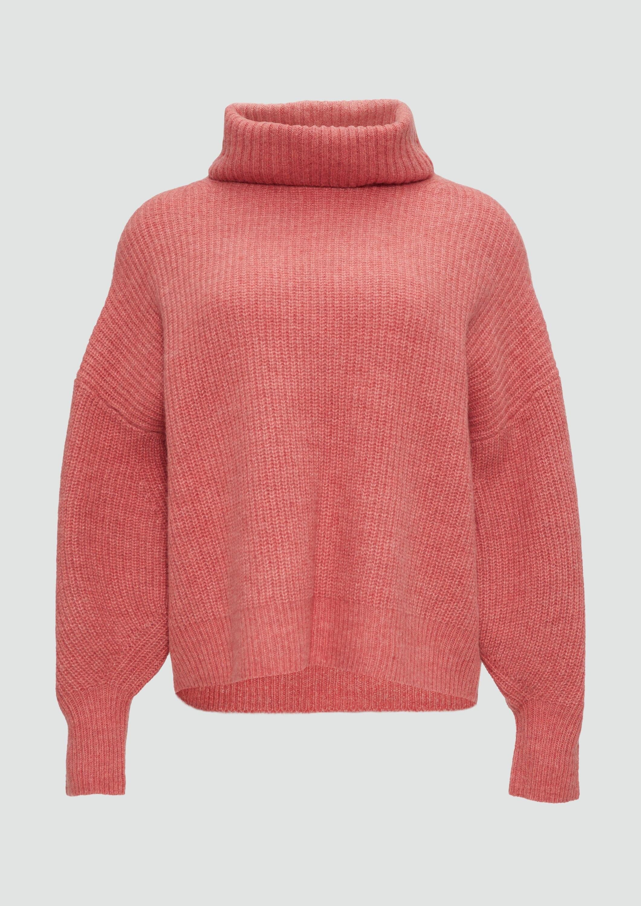 s.Oliver Longpullover Strickpullover Oversized Pullover mit Rollkragen