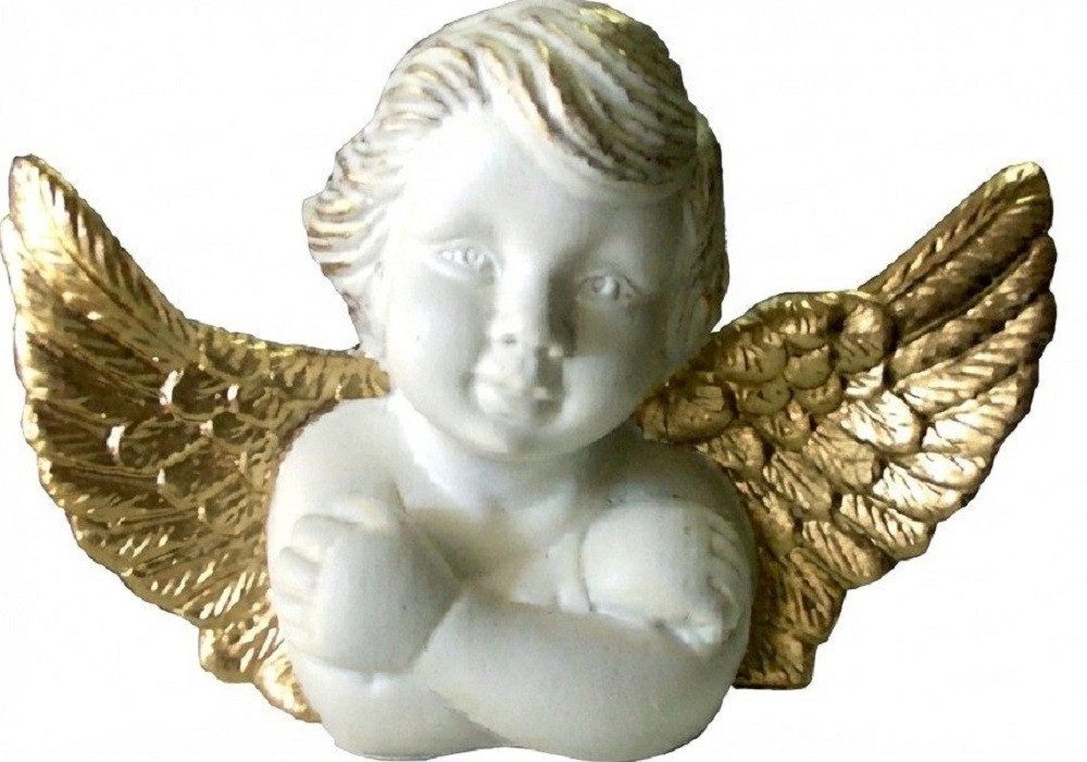 JVmoebel Engelfigur Amor Büste aus Keramik in Weiß als dekorative Figur (1 St), Made in Europa