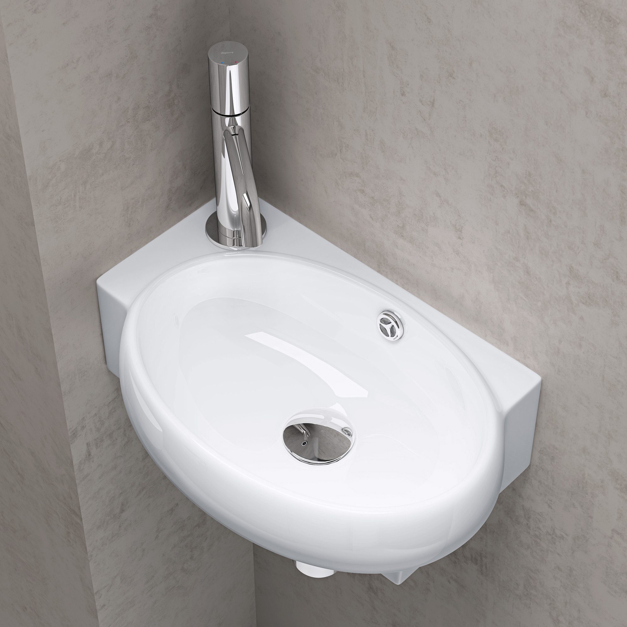 doporro Waschbecken Aufsatzwaschbecken keramik Hängewaschbecken Badezimmer günstig online kaufen