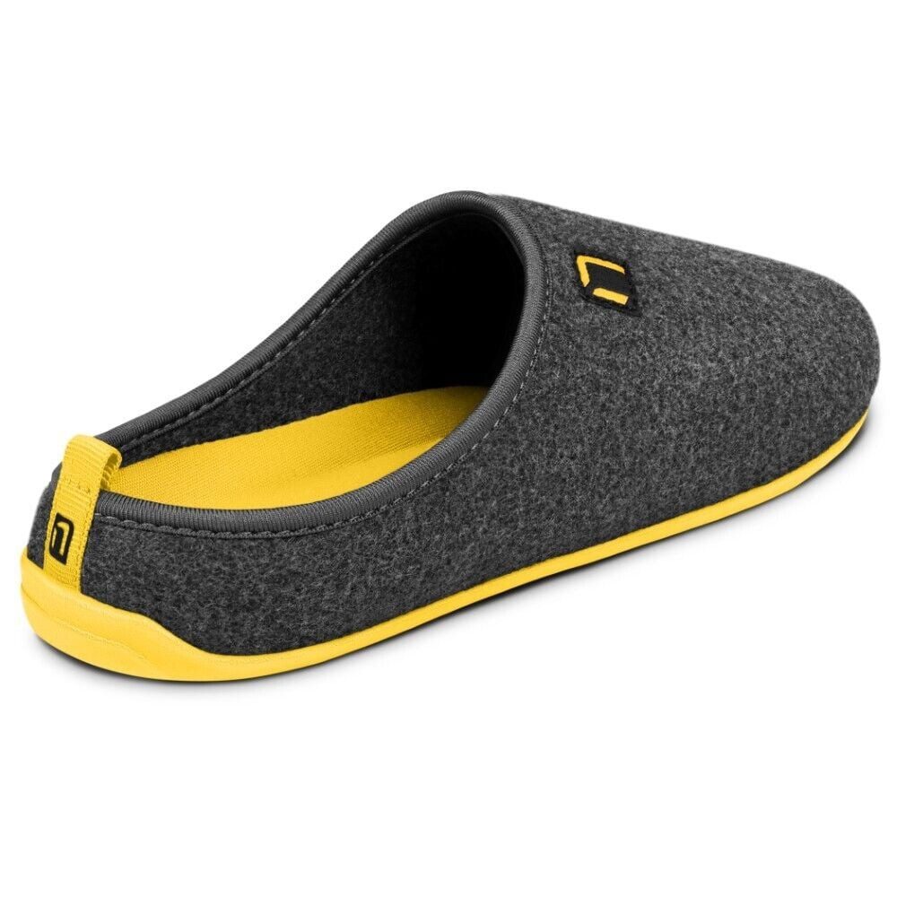 NANGA Pantoffel Wool Slipper - 100% Schurwolle - grau/gelb (Größe 43-46) Hausschuh – Bild 3 von 4
