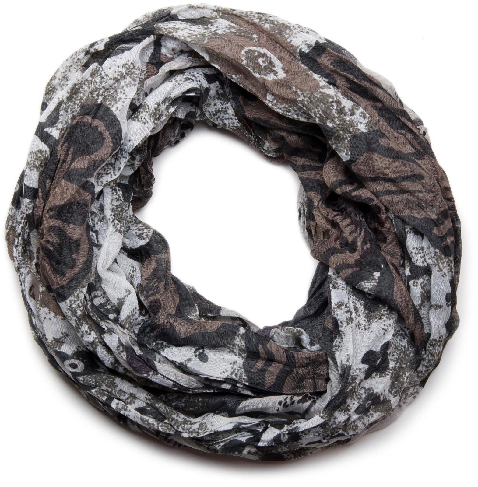 styleBREAKER Loop Loop mit Blumen Allover günstig online kaufen