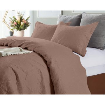 Tagesdecke Sleeptime Art - Tagesdecke - Twin-Bett - 260x250 + 2 Kissenbezüge 60x70, Sitheim-Europe, Gut atmungsaktiv, Schön Weich und warm