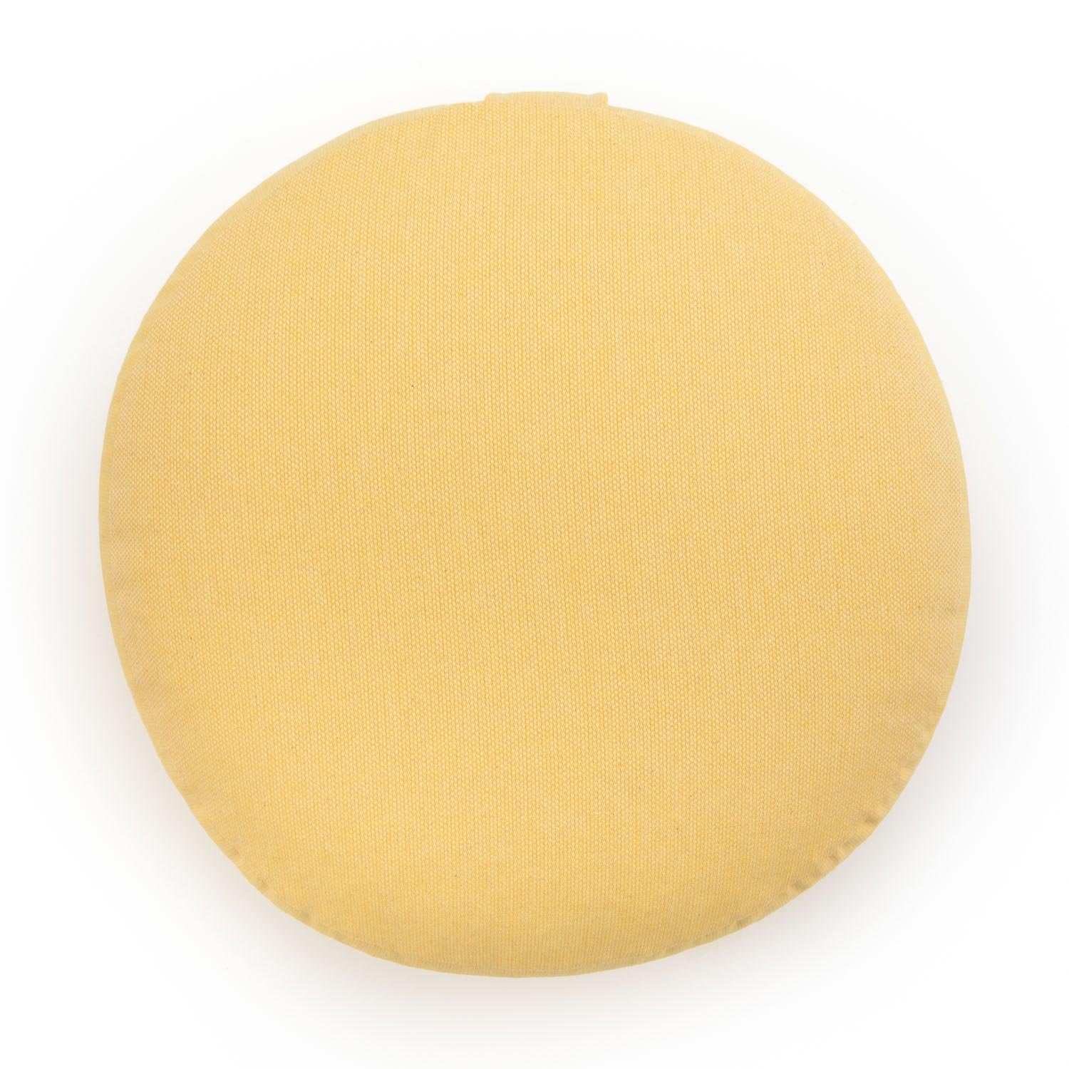 bodhi Meditationskissen BIG RONDO groß-flach Meditationskissen, CLASSIC dobby sonnengelb