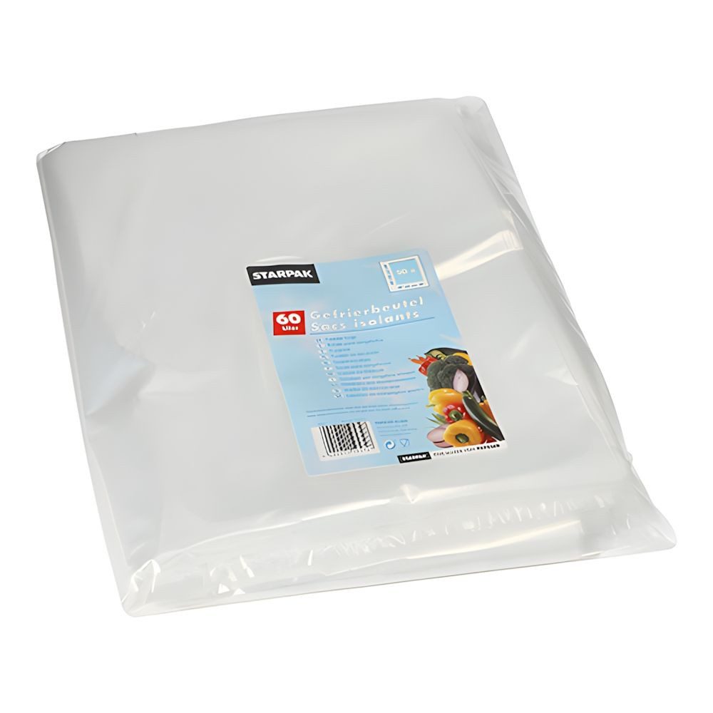 PAPSTAR Gefrierbeutel Gefrierbeutel, LDPE 60 l 90 cm x 50 cm transparent 50 Stk