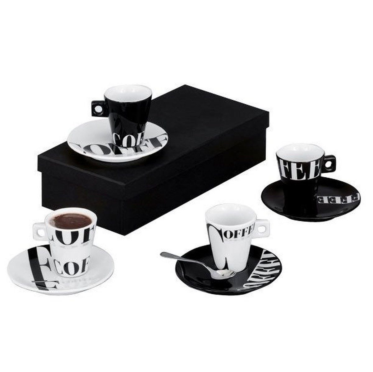 Zeller Present Tasse ZELLER Cappuccino-Tassen Set 8-teilig Coffee-style, Keramik