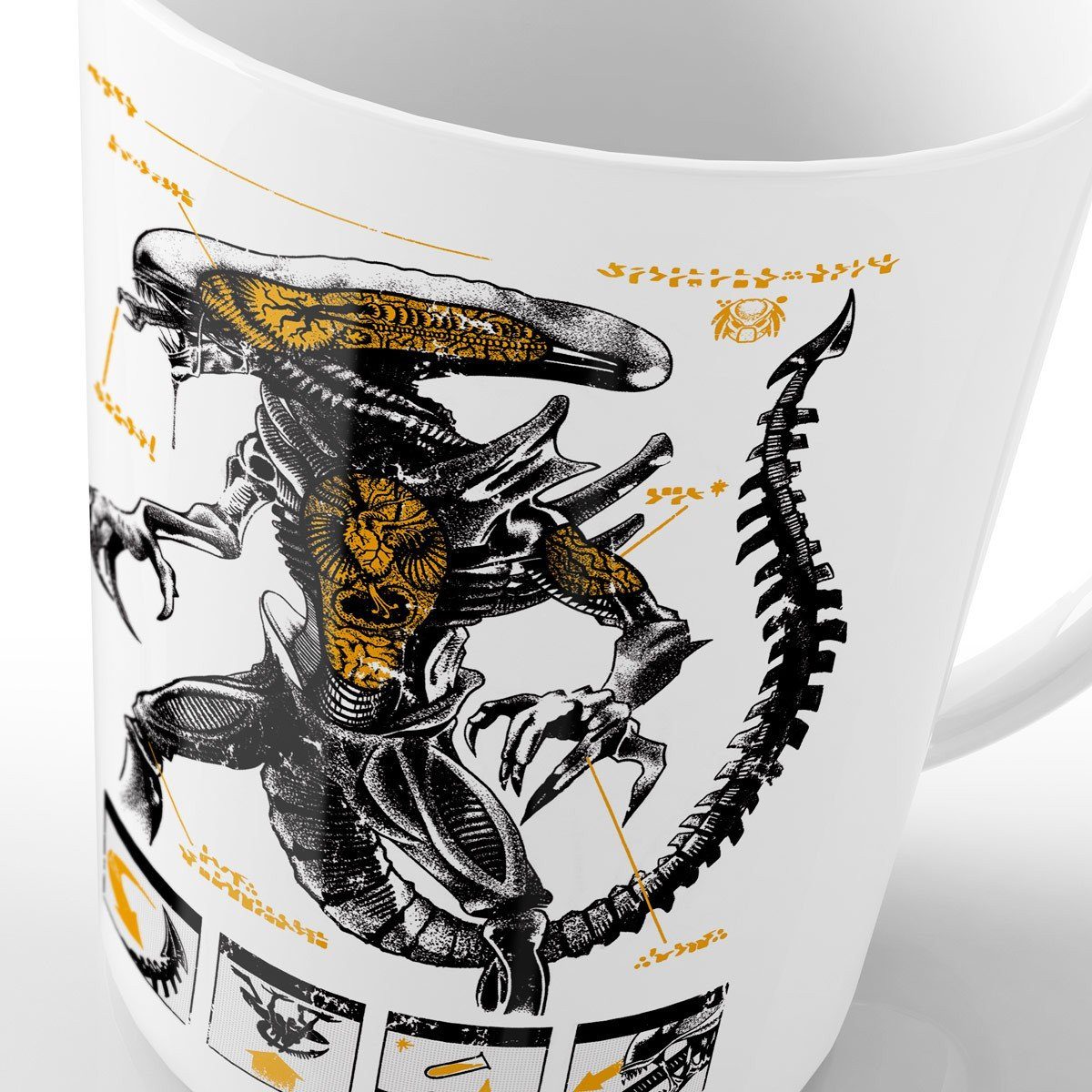 Keramik, Tasse, style3 facehugger ripley Kaffeebecher triologie Xenomorph Alien film Tasse predator