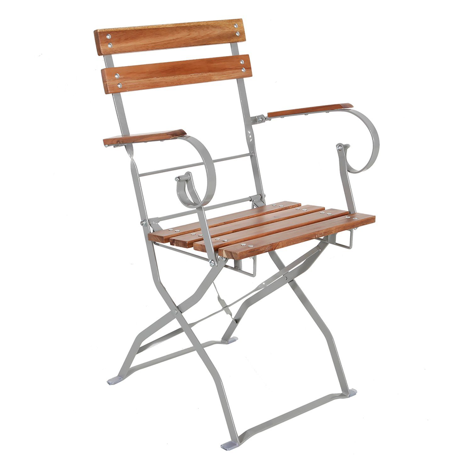 Armlehnstuhl Biergarten Klappstuhl Klappsessel Gartenstuhl Armlehne Akazienholz