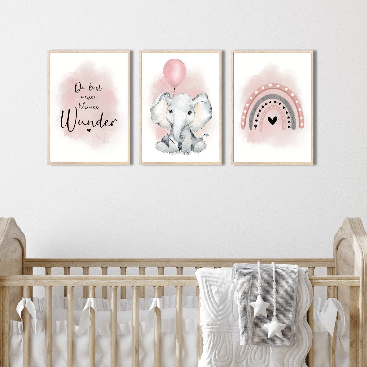 MeinBaby123® Poster Bilder Kinderzimmer, Poster Kinderzimmer Deko, Babyzimmer Deko, Spruch Wandbilder, Boho, Tiere – Bild 3 von 5