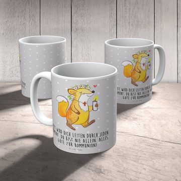 Mr. & Mrs. Panda Tasse Fuchs Kommunion Mädchen - Grau Pastell - Geschenk, Kaffeetasse, Gesch, Keramik, Langlebige Designs