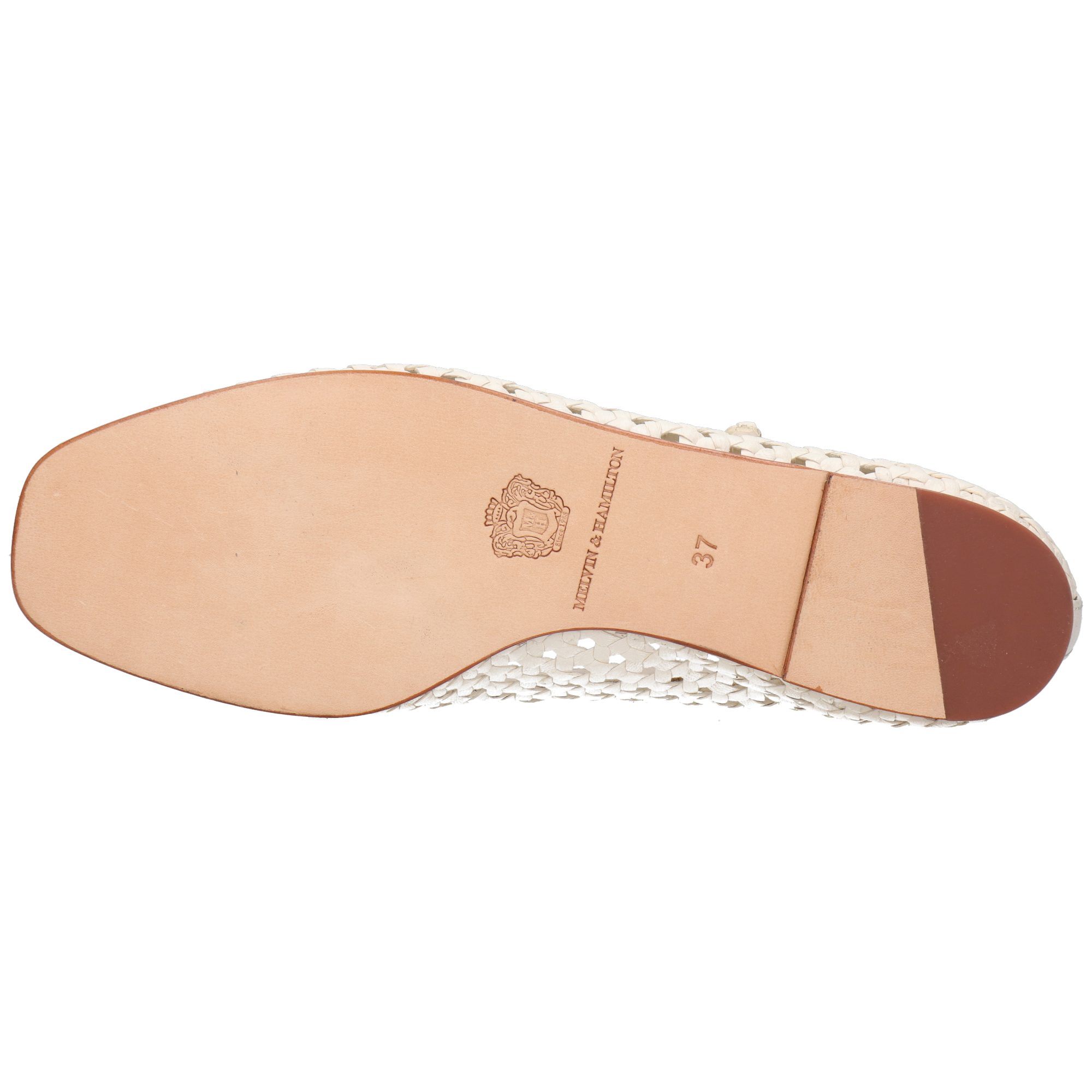 Melvin & Hamilton Bexley 10 Leder-Geflochtene Schuhe für Damen Ballerina Flache Absätze, Echtes Leder, Von Hand geflochten