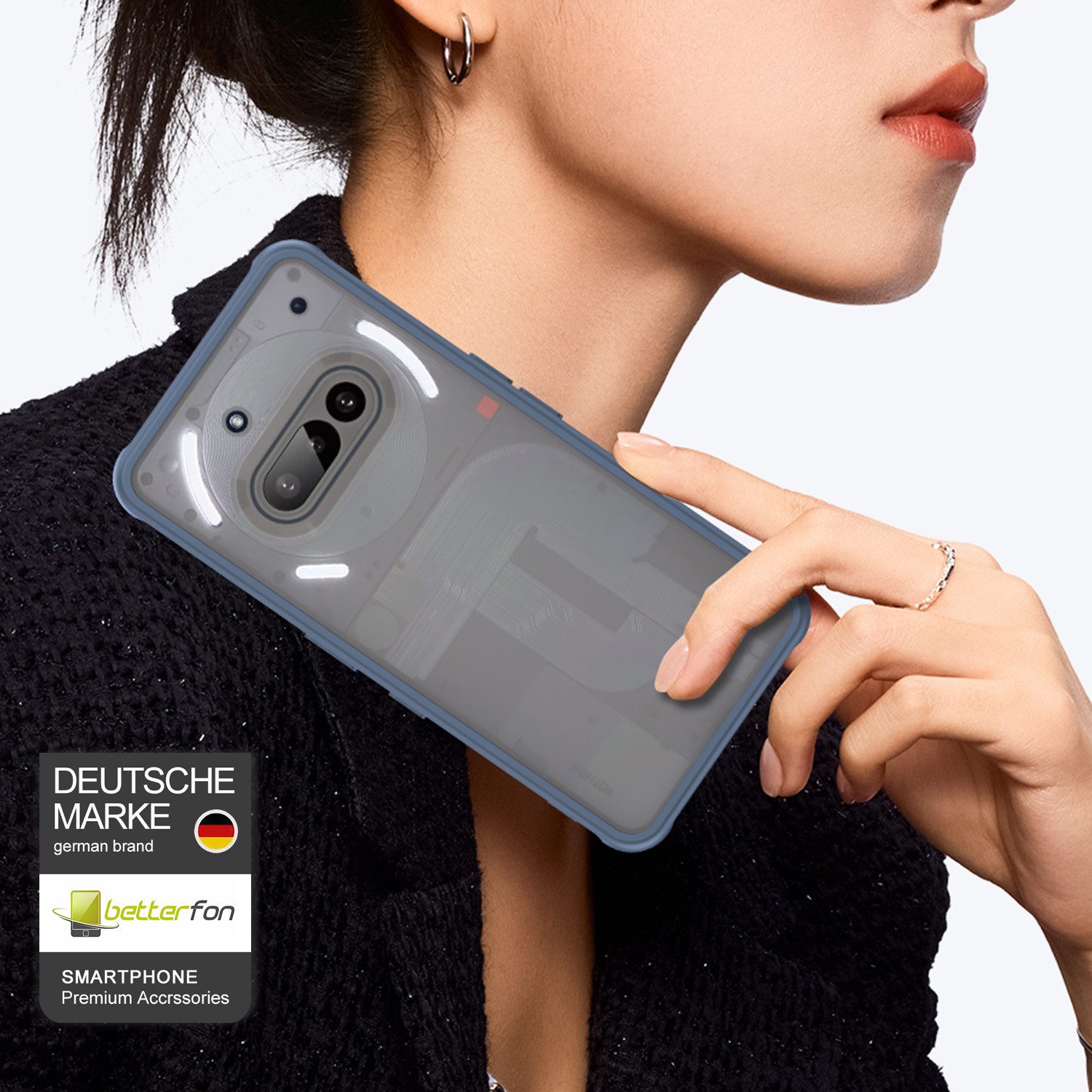 betterfon Handyhülle für Nothing Phone Modelle Hülle Matt Stoßfest Schutzhülle Back cover, Stoßdämpfendes TPU schützt vor Stürzen und Kratzern