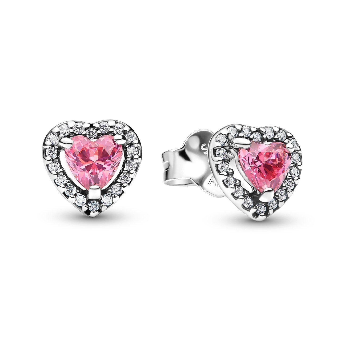 Pandora Paar Ohrstecker Damen-Erhabenes Pink
