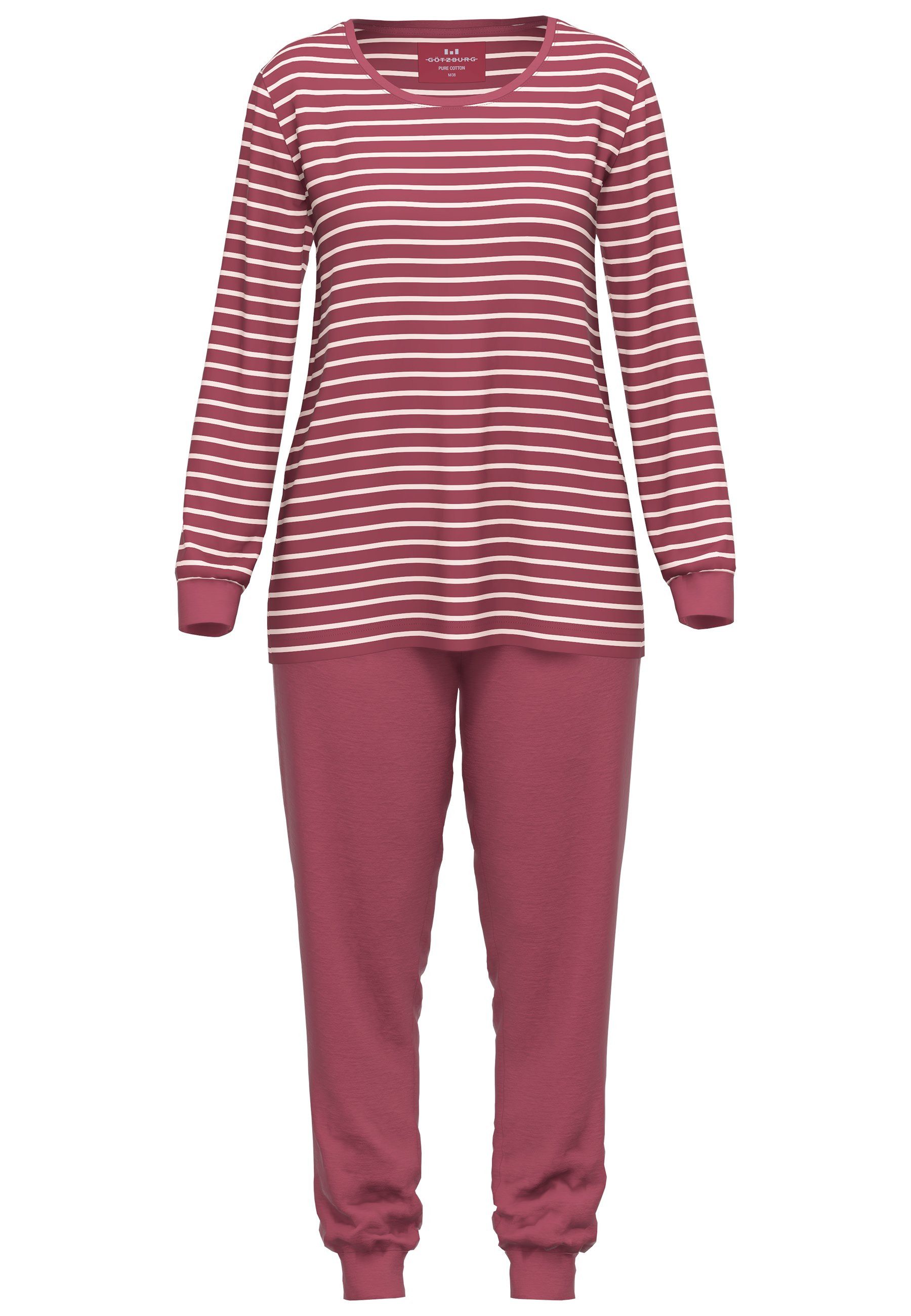 GÖTZBURG Pyjama Herbstblüte (2 tlg) Langarm, Rundhalsausschnitt, Baumwolle, günstig online kaufen