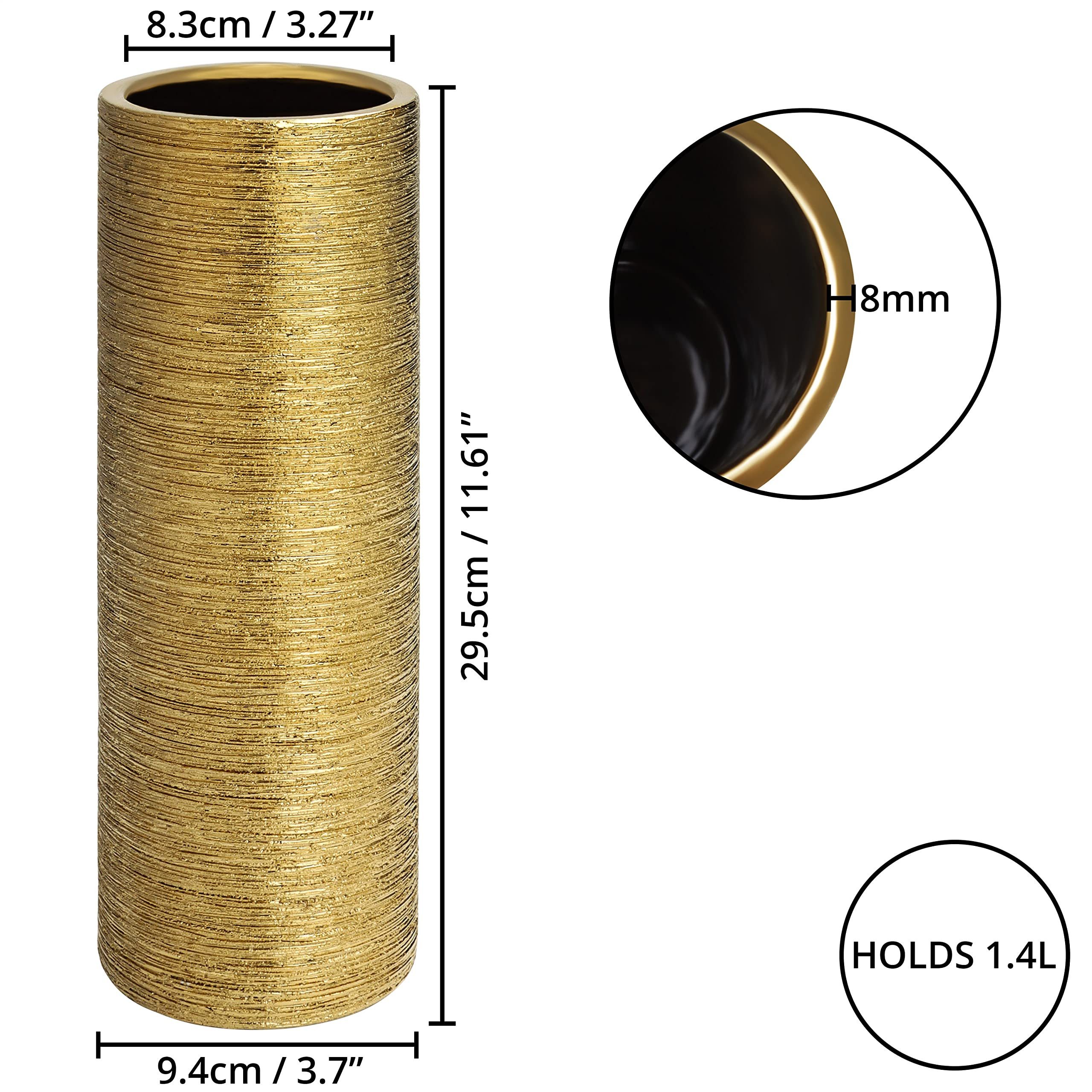 Belle Vous Dekovase Golden engraved vase günstig online kaufen