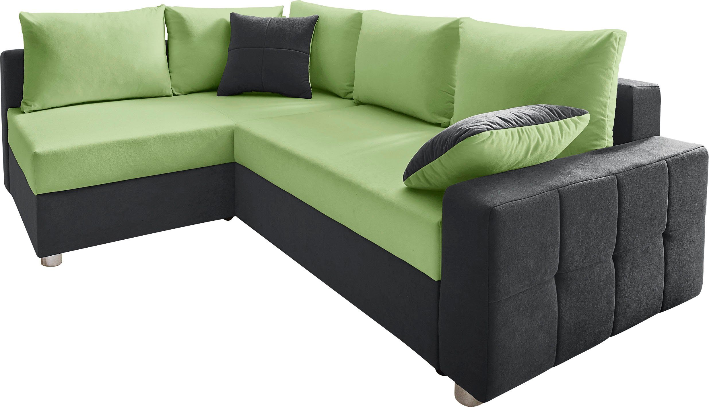 COLLECTION AB Ecksofa Parma L-Form, mit Bettfunktion und Federkern