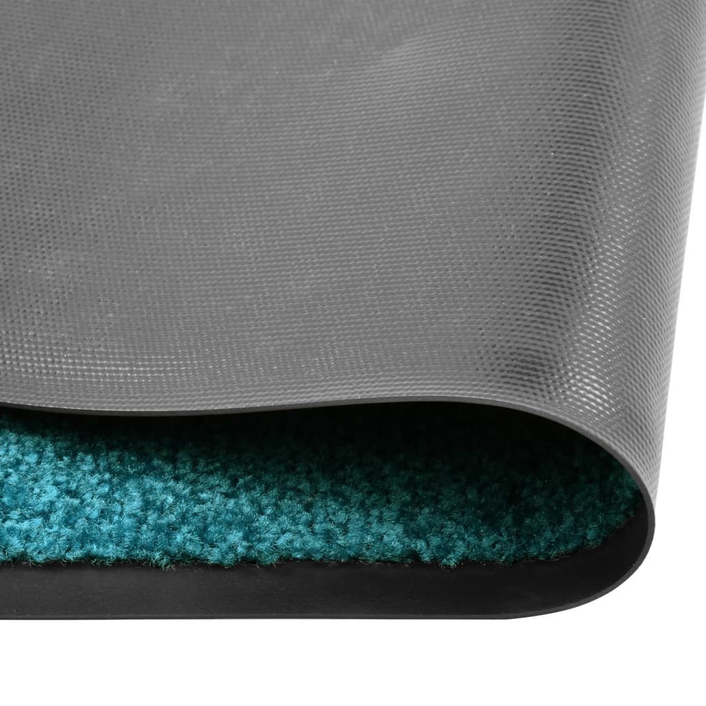 vidaXL Fußmatte Fußmatte Waschbar Cyan 90x150 günstig online kaufen