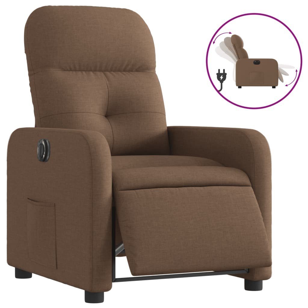 vidaXL Sessel Relaxsessel Elektrisch Braun Stoff günstig online kaufen