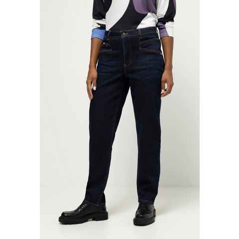 Gina Laura Regular-fit-Jeans Karotten-Jeans weite Passform 5-Pocket-Form