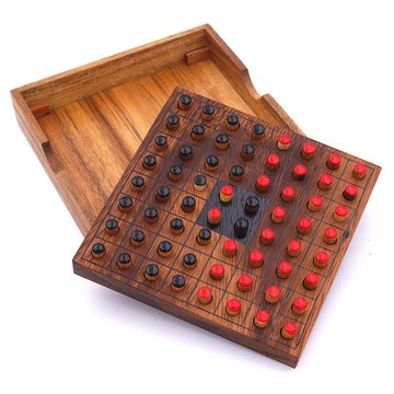 ROMBOL Denkspiele Spiel, Brettspiel Reversi – Interessantes Strategiespiel für 2 Personen aus edlem Holz, Holzspiel