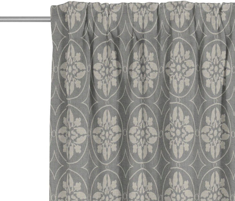 Vorhang Romantic Puligny (1 Jacquard, Multifunktionsband dunkelgrau aus St), Adam, Bio-Baumwolle nachhaltig light, blickdicht