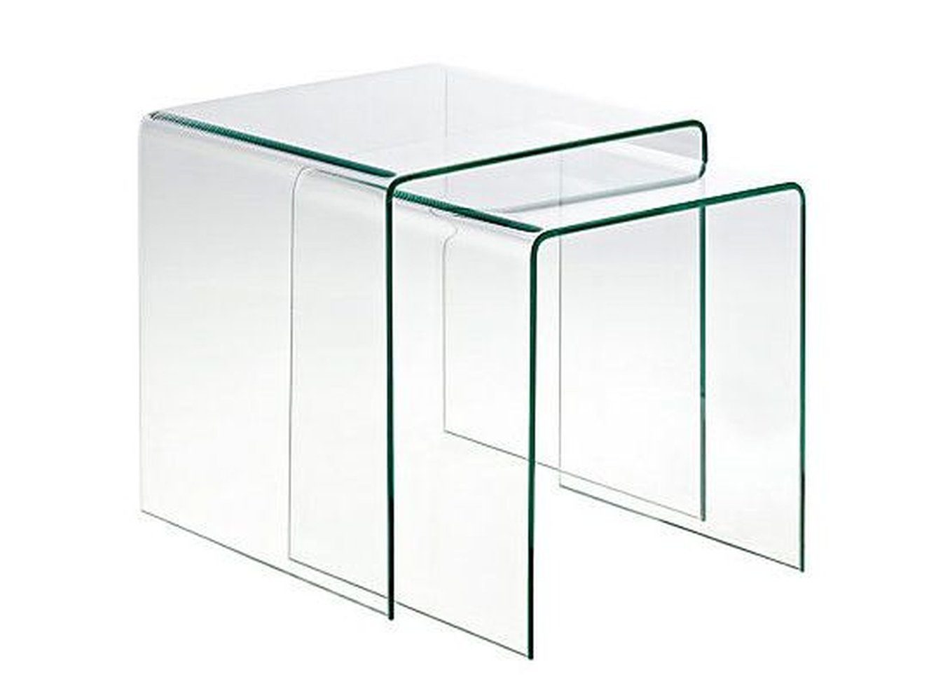Concept GmbH Beistelltisch in Klarglas, Glas - 42x42x42cm (BxHxT)
