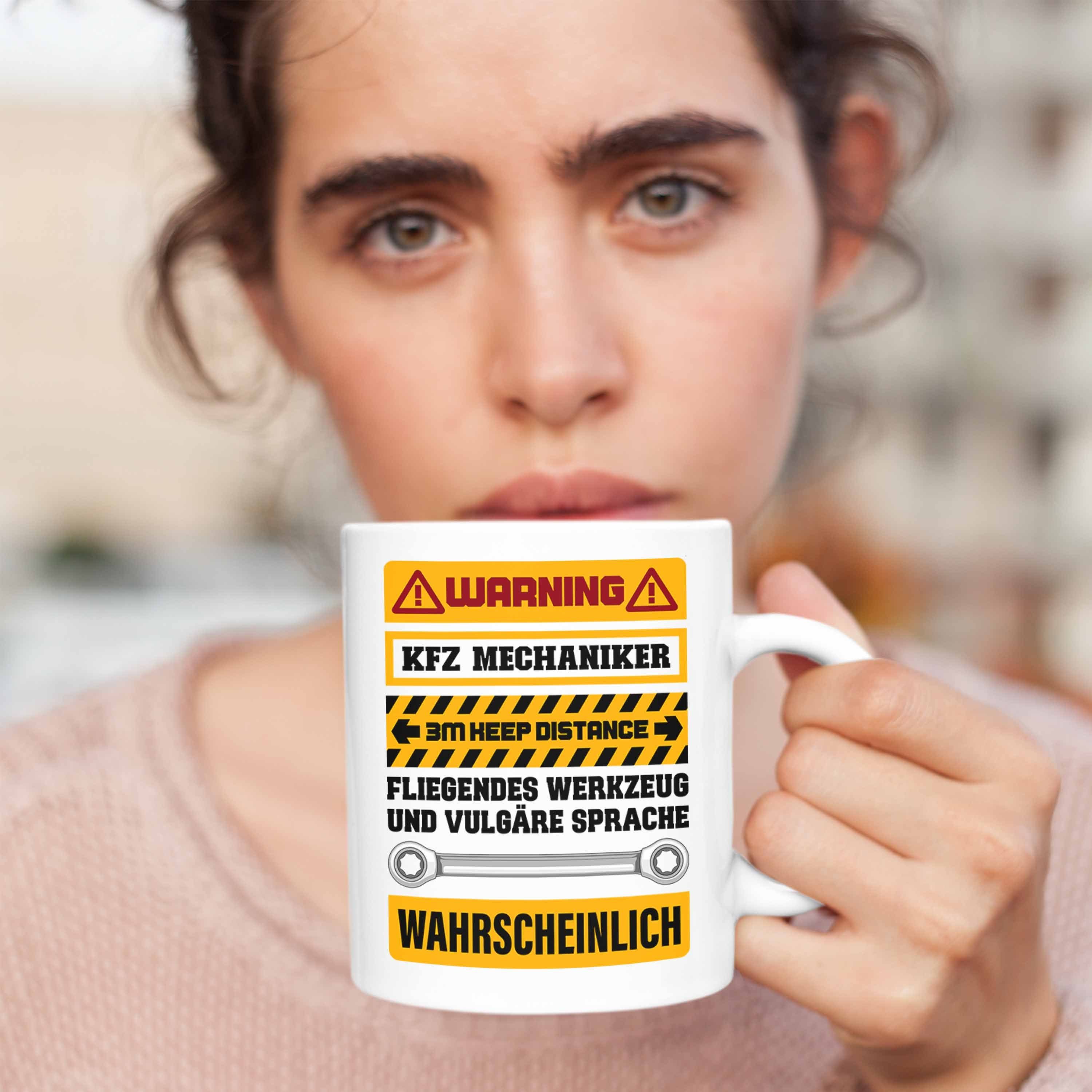 Geschenkidee Geschenk Spruch Mechaniker Lustig Mechaniker Tasse - Tasse Lustig KFZ Trendation Weiss Trendation