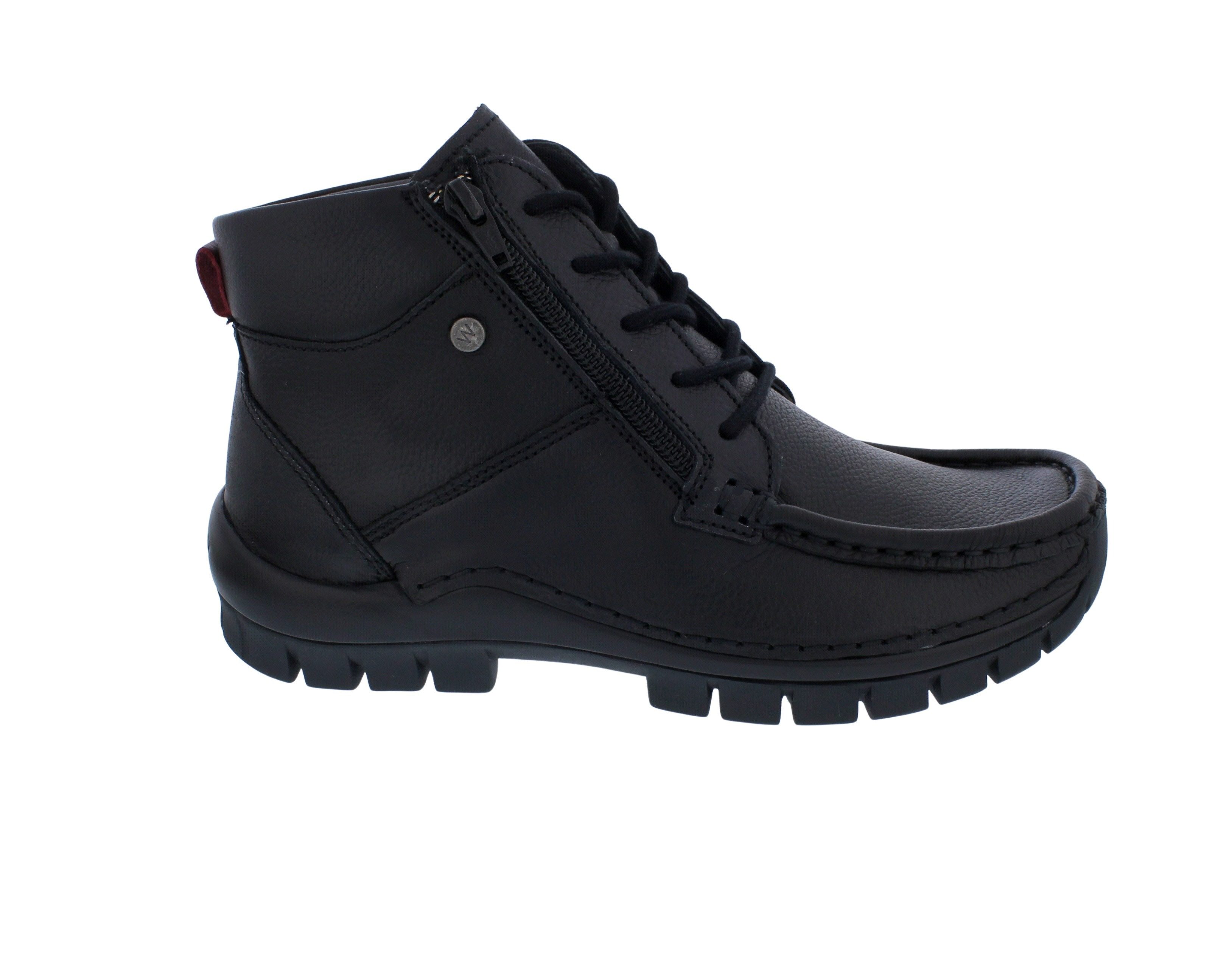 WOLKY Wolky Boost Bootie 0474030-000, Tresor - Glattleder, Schwarz, Schnürun Schnürstiefel