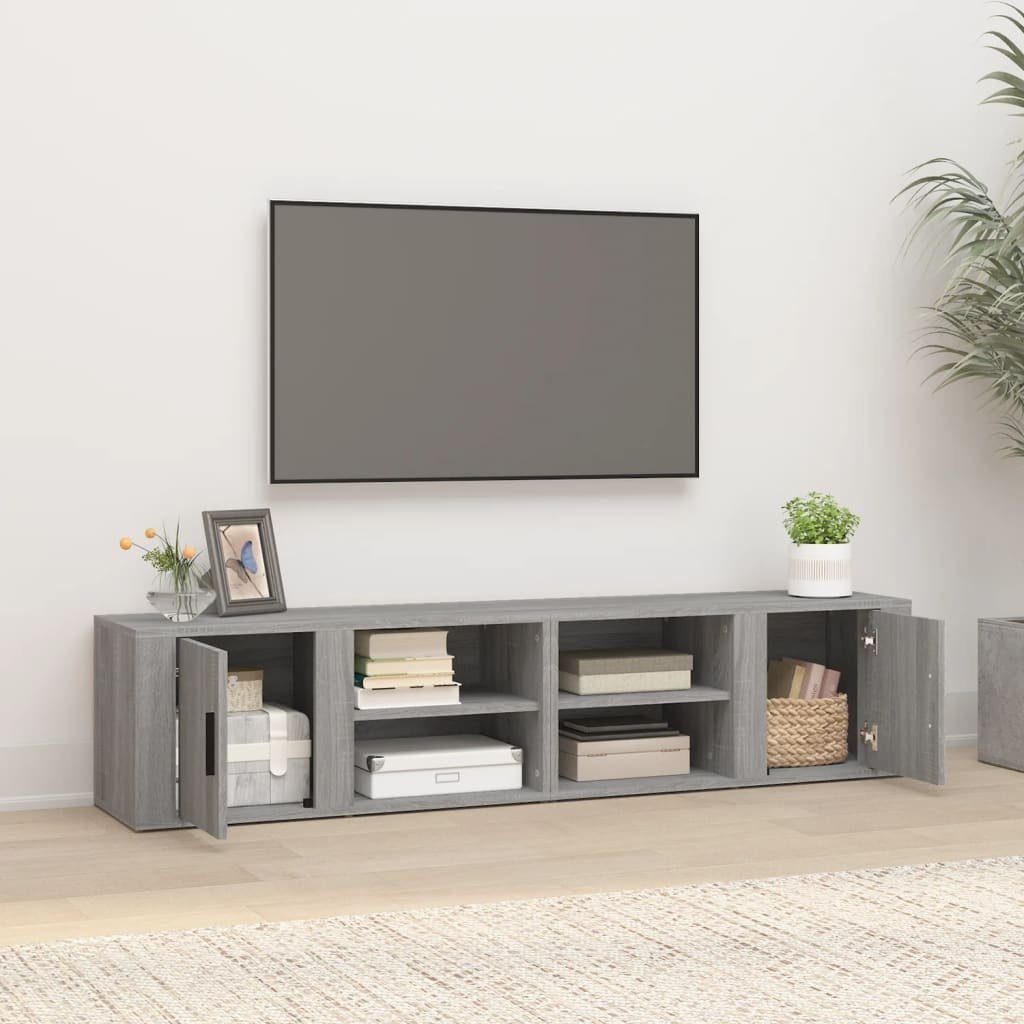 Grau cm 80x31,5x36 Stk 2 vidaXL TV-Schränke TV-Lowboard Holzwerkstoff TV-Schrank Sonoma