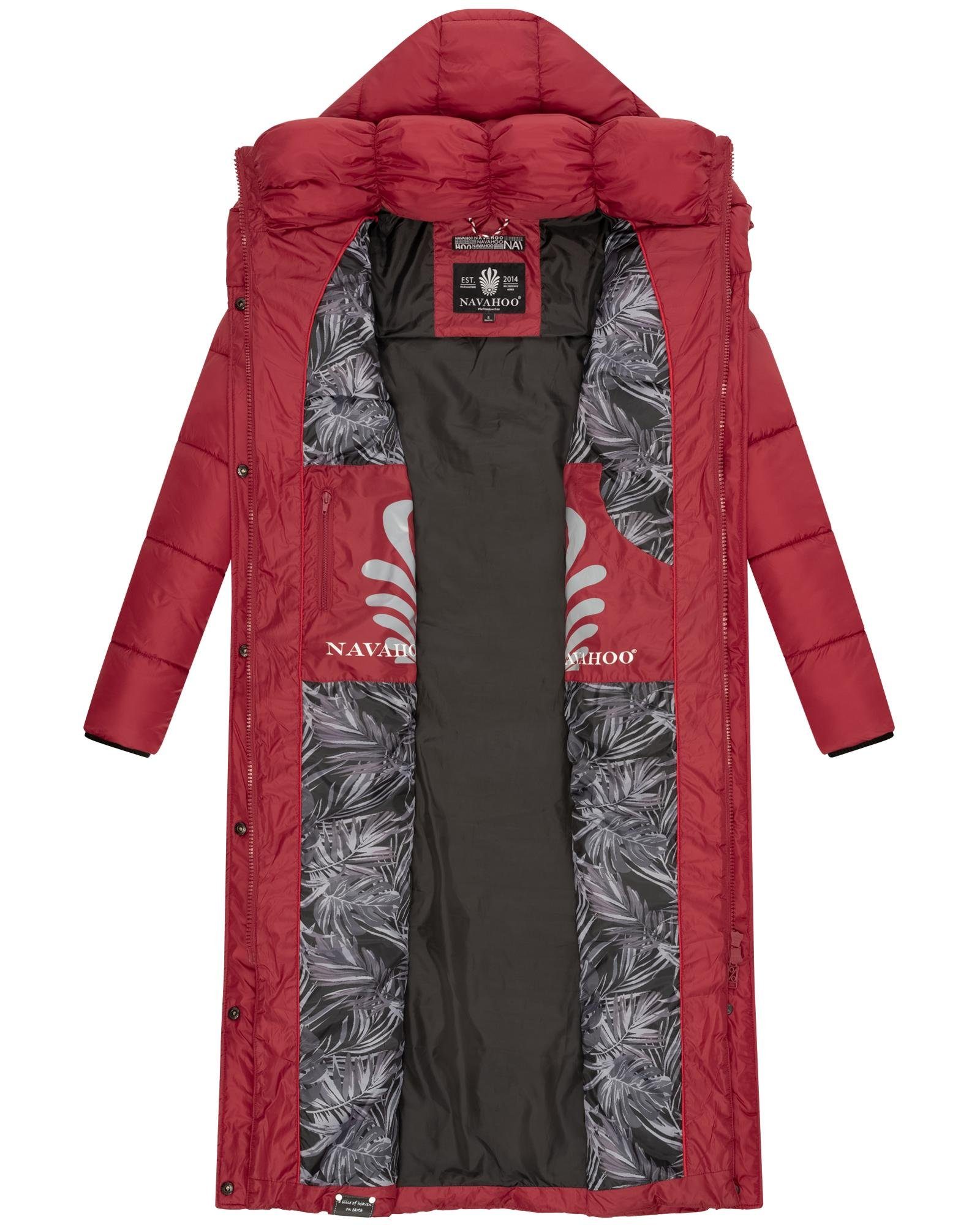 Navahoo Steppmantel Waffelchen Wintermantel mit Gehschlitzen und Kapuze – Bild 5 von 5