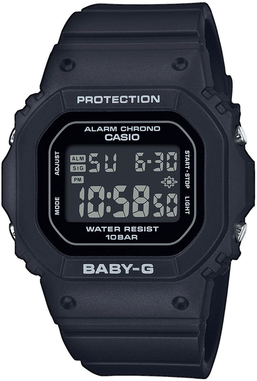 CASIO BABY-G Chronograph, Quarzuhr, Armbanduhr, Damenuhr, automatischer Kalender, digital, Timer