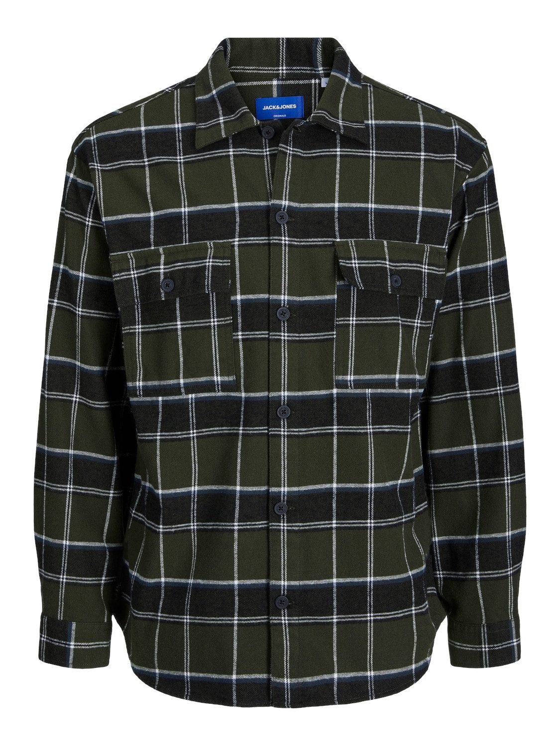 Jack & Jones Langarmhemd JORBLAFRI CHECK OVERSHIRT LS BF mit Brusttaschen