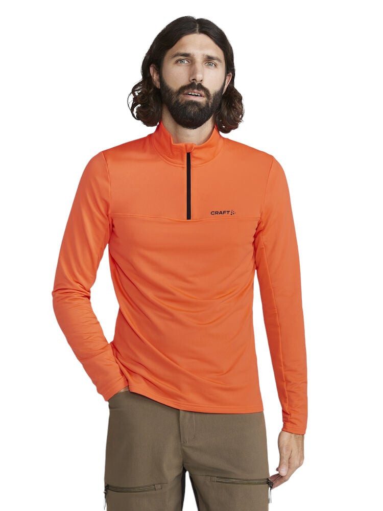 Craft Langarmshirt CORE Gain (Midlayer, Half-Zip) orange Herren