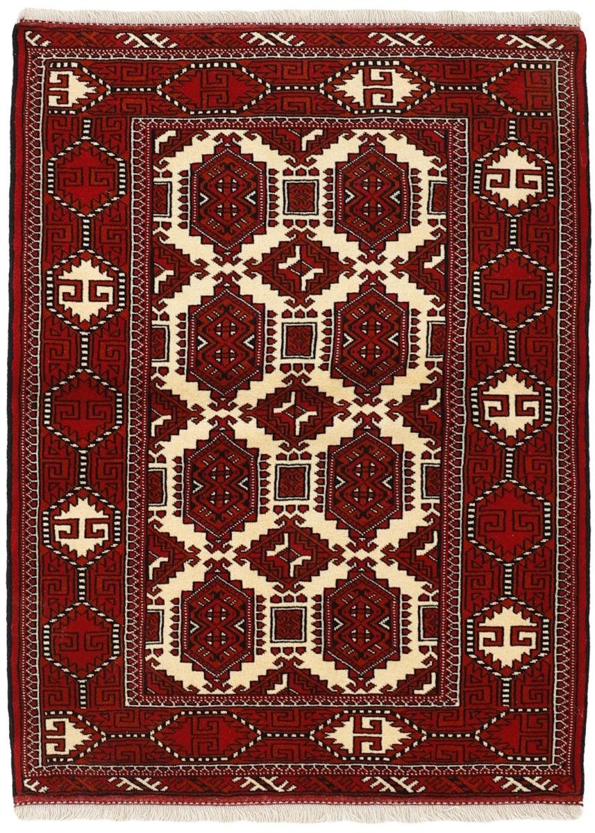 Orientteppich Turkaman 104x142 Handgeknüpfter Orientteppich / Perserteppich, Nain Trading, rechteckig, Höhe: 6 mm