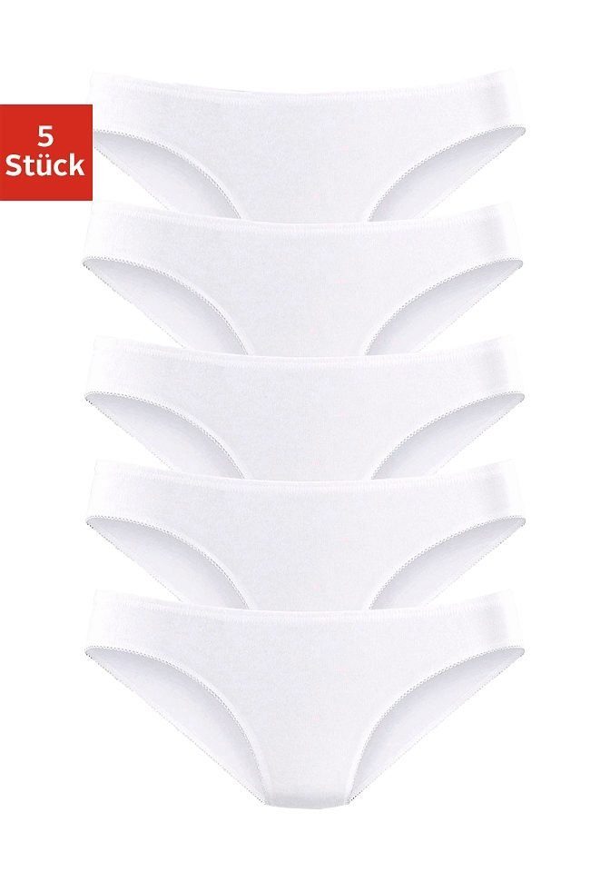 petite fleur Bikinislip, (5er-Pack), aus elastischer Baumwoll-Qualität günstig online kaufen