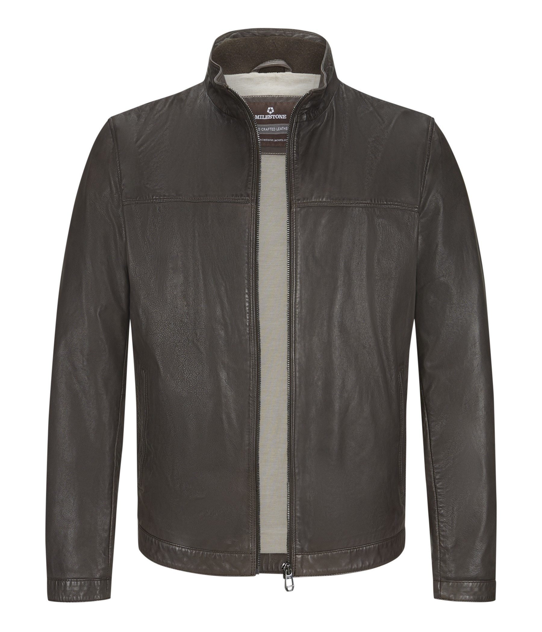 Milestone Lederjacke MSDallas aus weichem Lammleder im zeitlosen Bikerstil