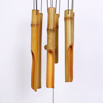 AUKUU Windspiel Kreative Kreative und modische Heimdekoration Bambusrohr, Anhänger Holzbalkon Fensterbank Retro Windspiel