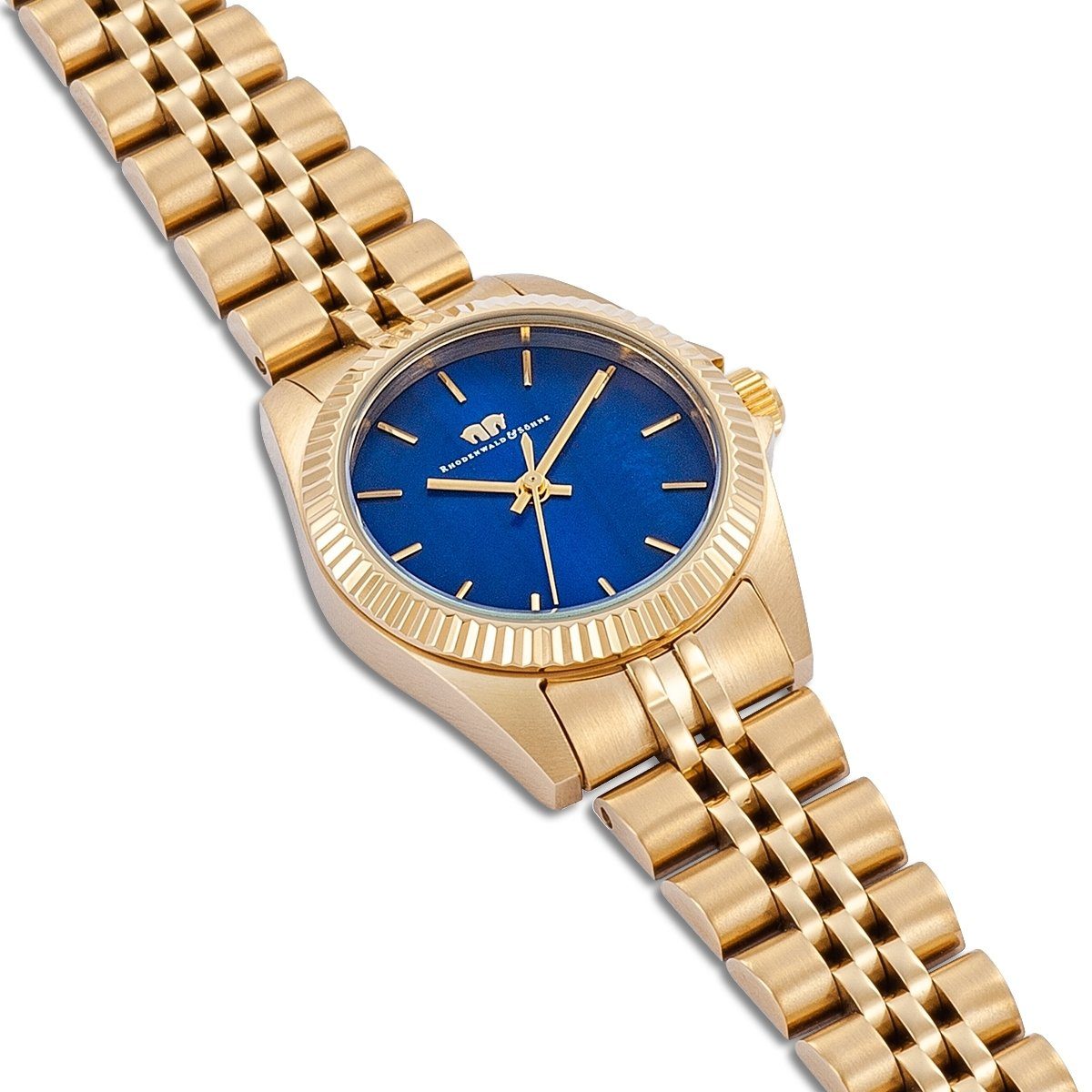 Rhodenwald & Söhne Quarzuhr Cassina gelbgold, mit Edelstahl-Armband