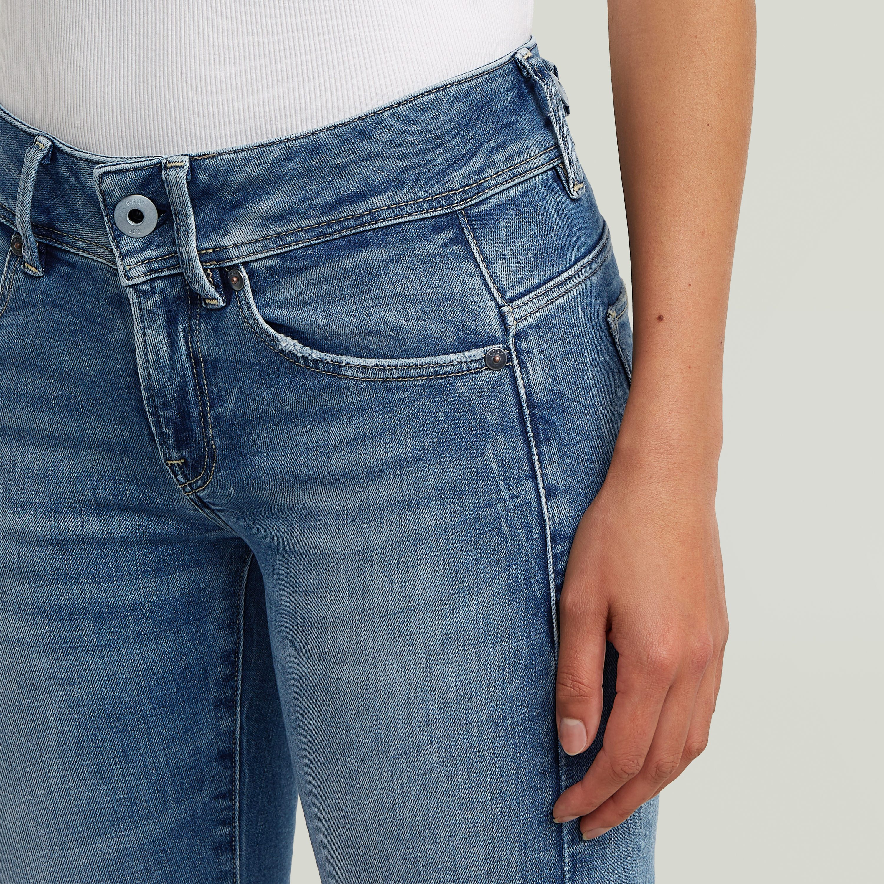 G-STAR Bootcut-Jeans Midge mit verstellbarem Riegel, mittelhoher Bund