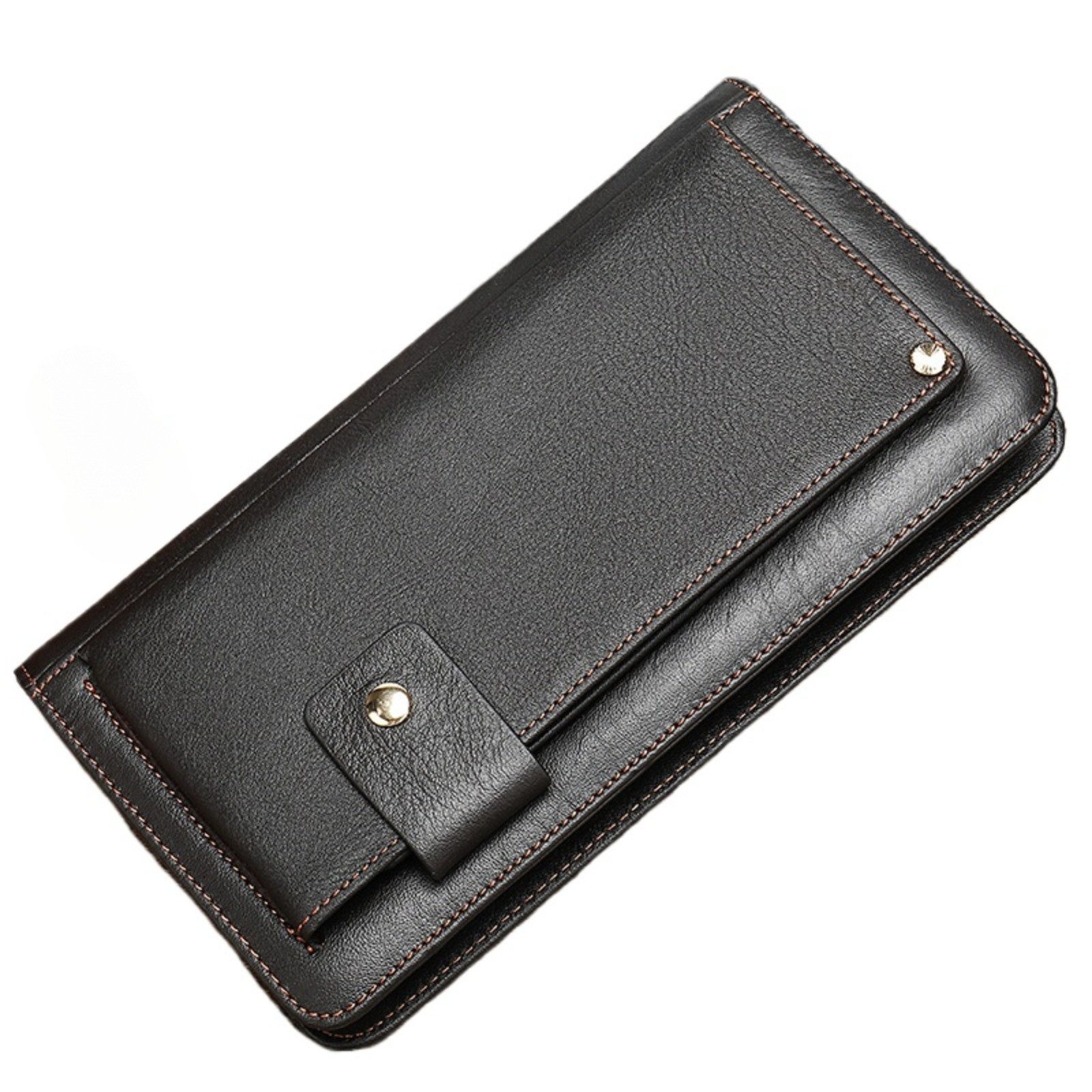 YUBRO-STUDIO Clutch Herren Geldbörse Echtleder Großes günstig online kaufen